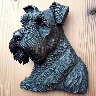 3D model Kerry Blue Terrier dog (STL)